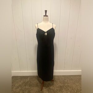 Abercrombie & Fitch Black Midi Dress XL Tall